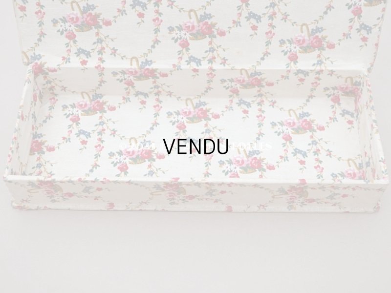 画像8: 1900年代 アンティーク 薔薇の花かご＆薔薇のガーランド　カルトナージュボックス