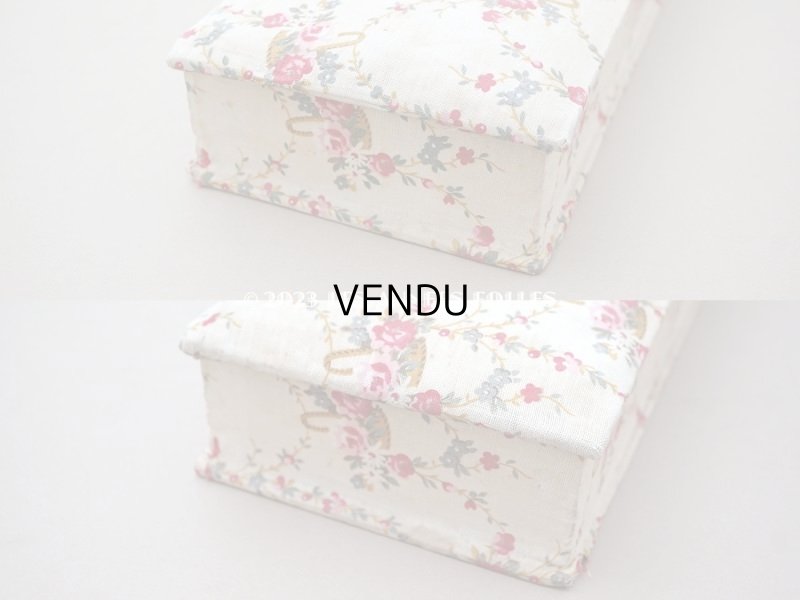 画像7: 1900年代 アンティーク 薔薇の花かご＆薔薇のガーランド　カルトナージュボックス