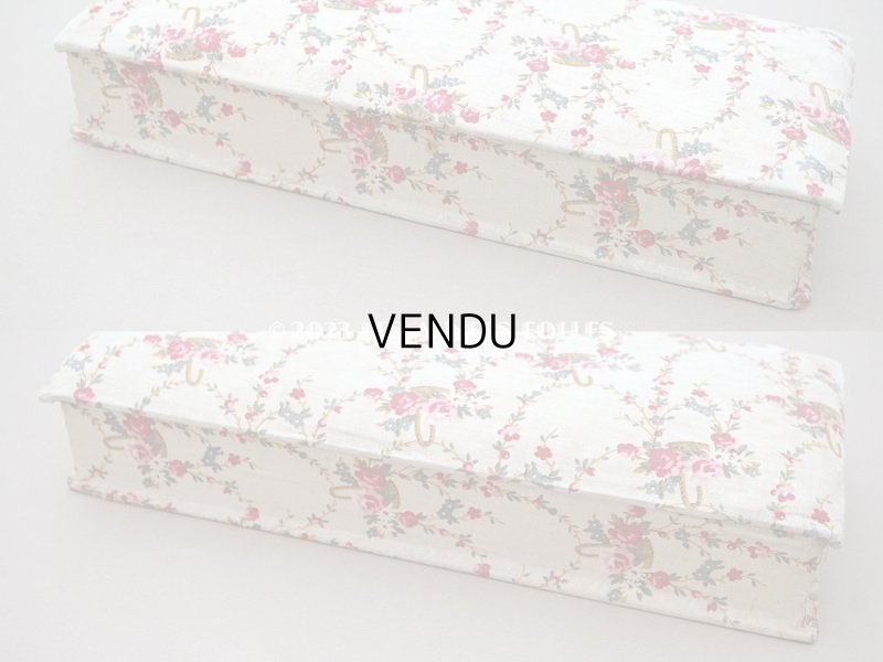 画像6: 1900年代 アンティーク 薔薇の花かご＆薔薇のガーランド　カルトナージュボックス