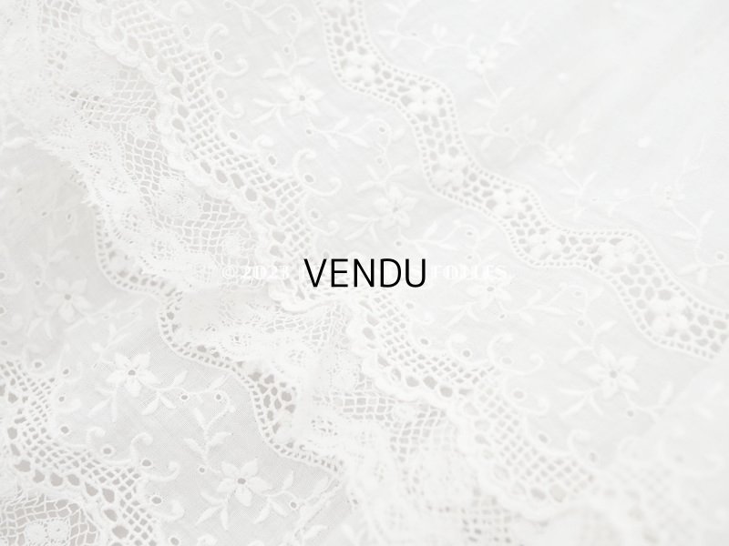 画像13: アンティーク 洗礼式のベビードレス 小花模様の手刺繍&手縫い