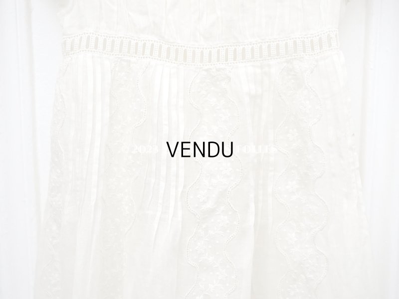 画像3: アンティーク 洗礼式のベビードレス 小花模様の手刺繍&手縫い