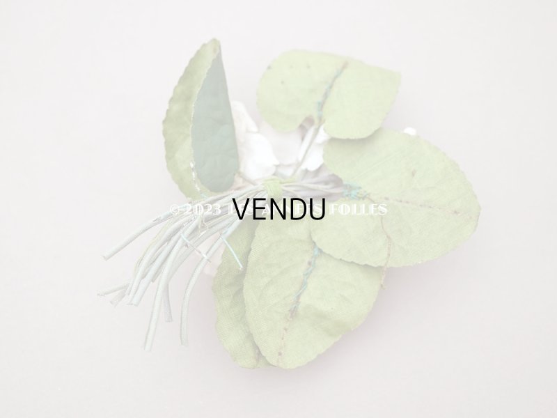 画像5: 1900年代 アンティーク 白菫の布花 パルマスミレ