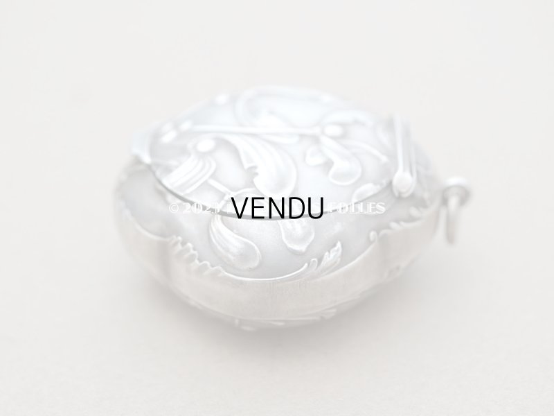 画像7: アンティーク シルバー製 ヤドリギのパウダーケース 