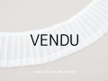 アンティーク プリーツリボン コットンオーガンジー オフホワイト 34cm 6.7cm幅  
