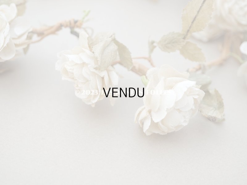 画像3: アンティーク 白薔薇の大きな花冠 オフホワイト 布花のティアラ