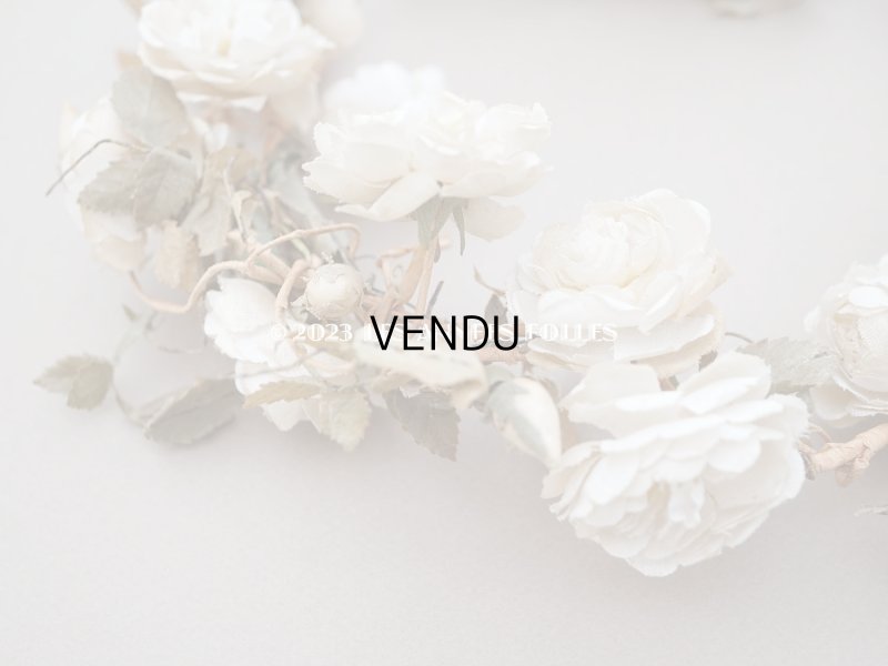 画像7: アンティーク 白薔薇の大きな花冠 オフホワイト 布花のティアラ