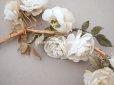 画像11: アンティーク 白薔薇の大きな花冠 オフホワイト 布花のティアラ