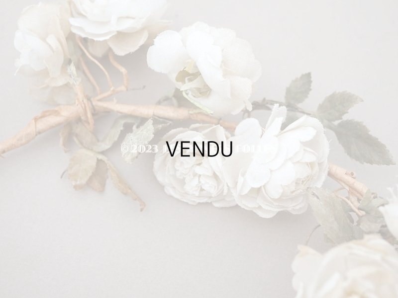 画像11: アンティーク 白薔薇の大きな花冠 オフホワイト 布花のティアラ