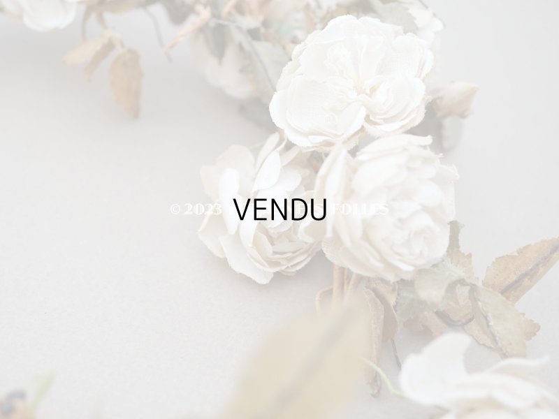 画像6: アンティーク 白薔薇の大きな花冠 オフホワイト 布花のティアラ