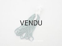 1900年代 アンティーク 極小 メタル製 筒型 ビーズ ビリヤードグリーン　メタルビーズ P4　キャビアビーズ