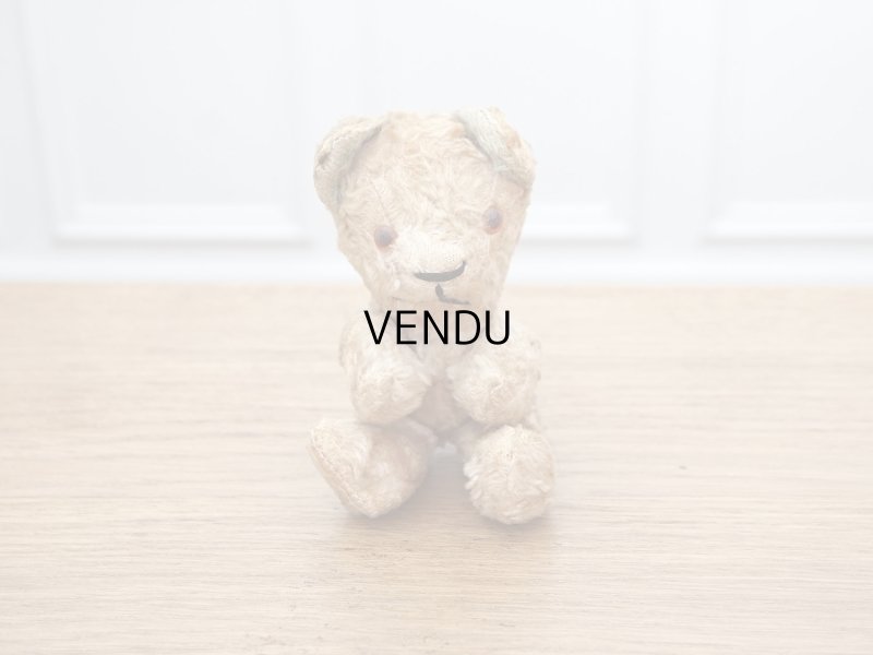 画像4: アンティーク 水色の耳 とても小さなピンクのベア グラスアイ