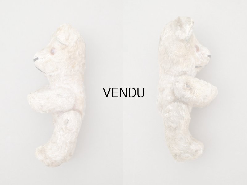 画像7: アンティーク 水色の耳 とても小さなピンクのベア グラスアイ