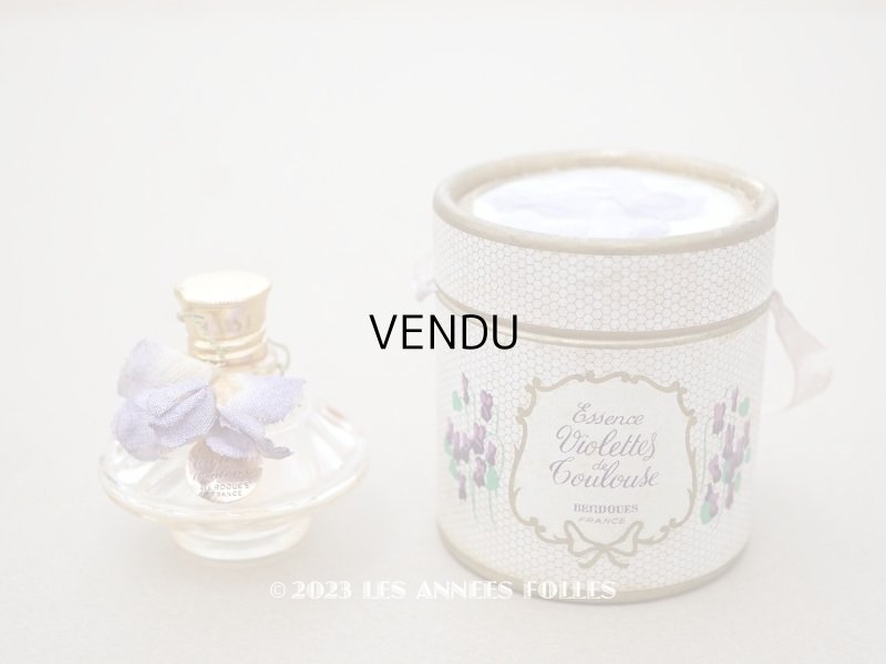 画像1: アンティーク 菫の小さなパフュームボックス＆ボトル  ESSENCE VIOLETTES DE TOULOUSE - BERDOUES FRANCE -