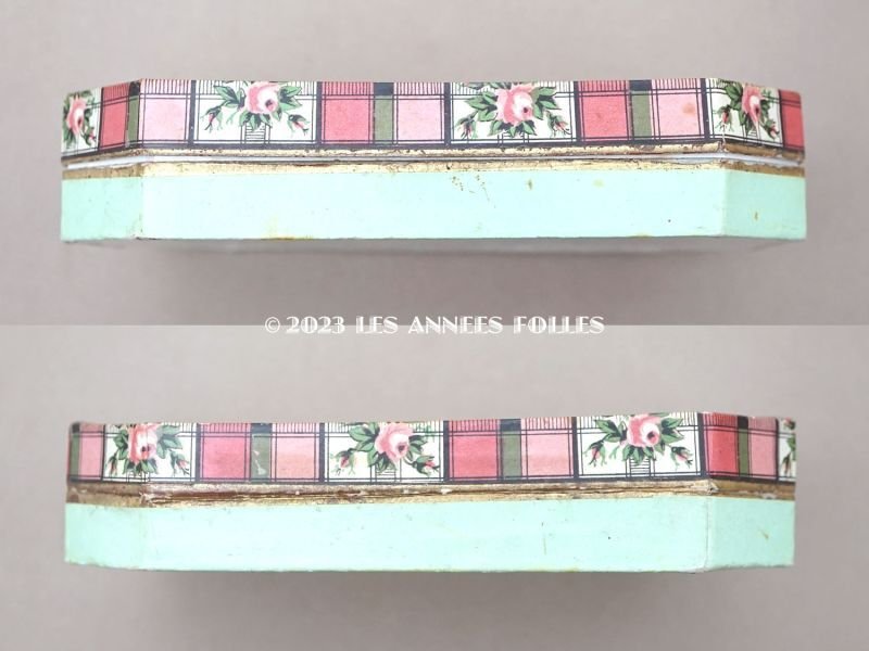 画像4: *蚤の市*19世紀 アンティーク お菓子箱 チョコレートボックス ピンクの薔薇模様