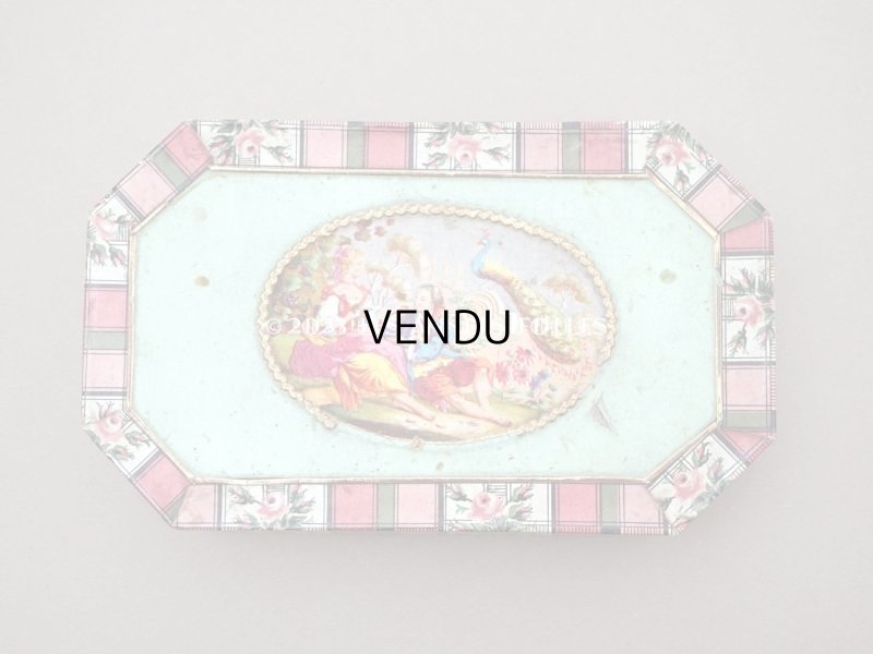 画像2: 19世紀 アンティーク お菓子箱 チョコレートボックス　ピンクの薔薇模様