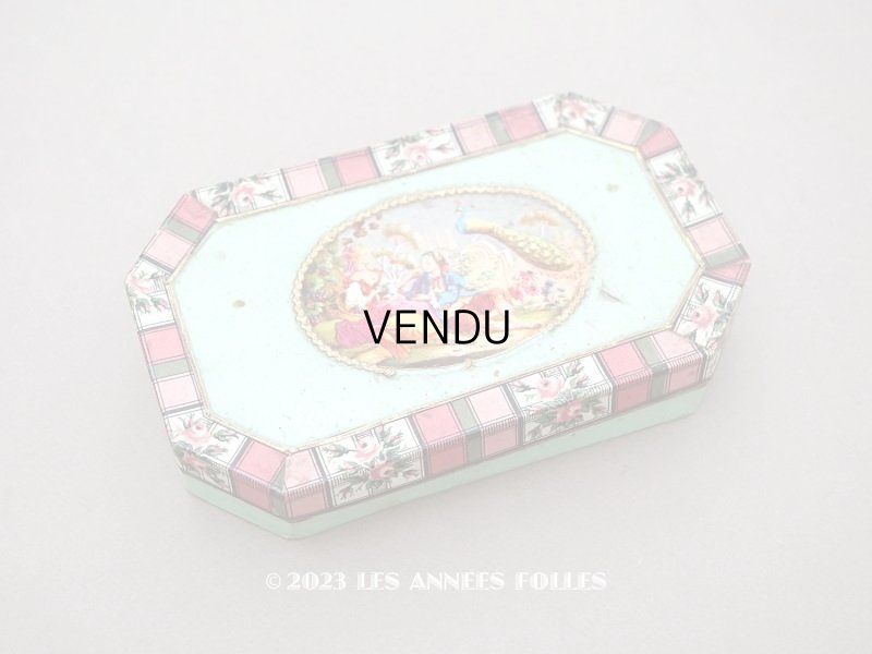 画像1: 19世紀 アンティーク お菓子箱 チョコレートボックス　ピンクの薔薇模様