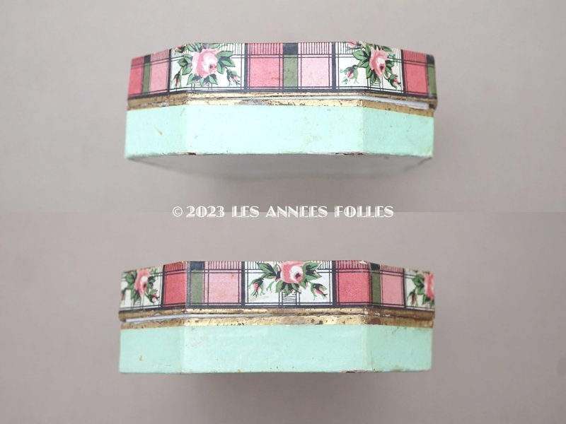 画像5: *蚤の市*19世紀 アンティーク お菓子箱 チョコレートボックス ピンクの薔薇模様