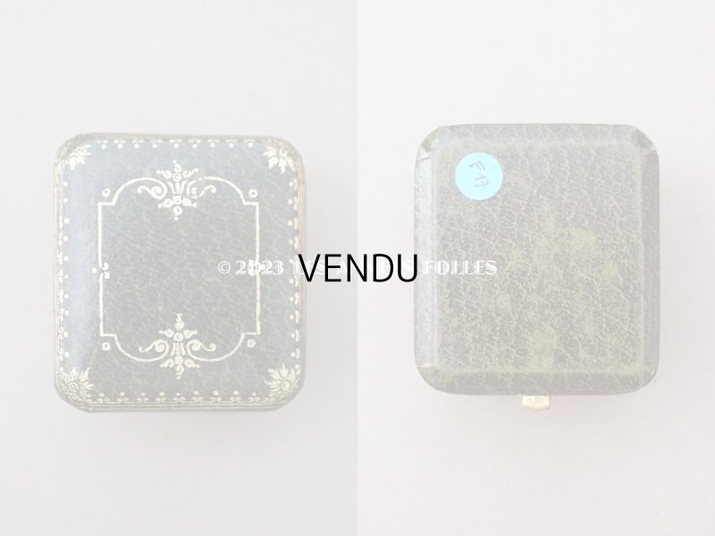 画像6: アンティーク リング用 ジュエリーボックス　金彩入り グリーン リングボックス