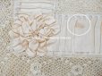 画像10: アンティーク ベビー用 ベッドカバー パウダーピンク＆エクリュ  54.5×77.5cm