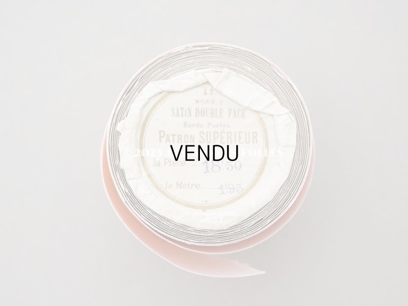 画像3: アンティーク ボンマルシェ百貨店 シルクサテンのリボン 3m ローズピンク ROSE 2   - AU BON MARCHE -