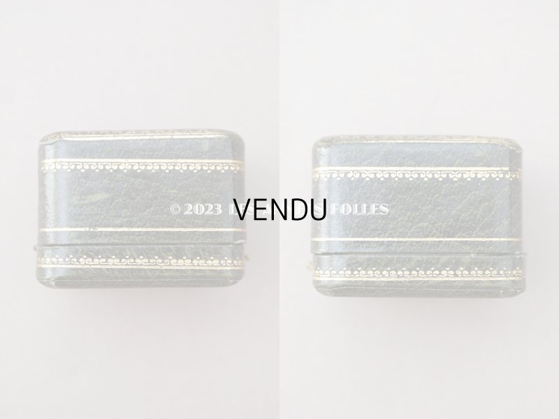 画像8: アンティーク リング用 ジュエリーボックス　金彩入り グリーン リングボックス