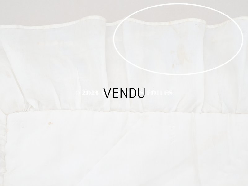 画像13: アンティーク ベビー用 ベッドカバー パウダーピンク＆エクリュ  54.5×77.5cm