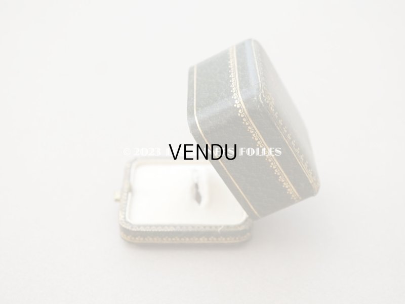 画像3: アンティーク リング用 ジュエリーボックス　金彩入り グリーン リングボックス
