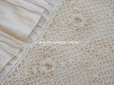 画像6: アンティーク ベビー用 ベッドカバー パウダーピンク＆エクリュ  54.5×77.5cm