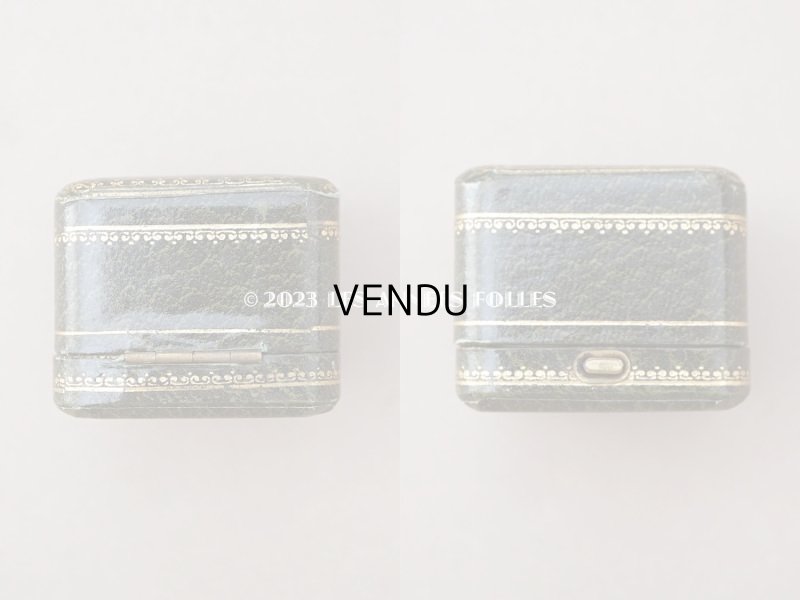 画像7: アンティーク リング用 ジュエリーボックス　金彩入り グリーン リングボックス