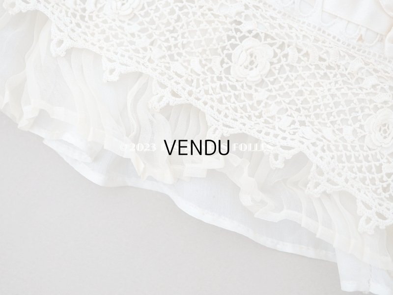 画像7: アンティーク ベビー用 ベッドカバー パウダーピンク＆エクリュ  54.5×77.5cm