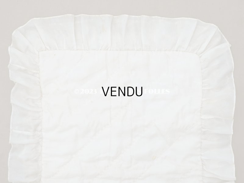 画像11: アンティーク ベビー用 ベッドカバー パウダーピンク＆エクリュ  54.5×77.5cm