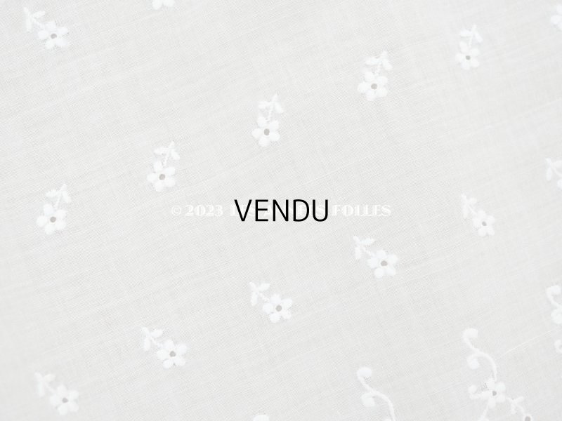 画像5: 【13周年セール対象外】アンティーク 幅広レース リボンが結ばれた花かごの刺繍入り 2.2m 幅33.5cm　ペチコートの裾