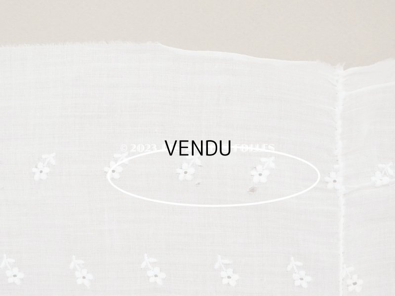 画像11: アンティーク 幅広レース リボンが結ばれた花かごの刺繍入り 2.2m 幅33.5cm　ペチコートの裾