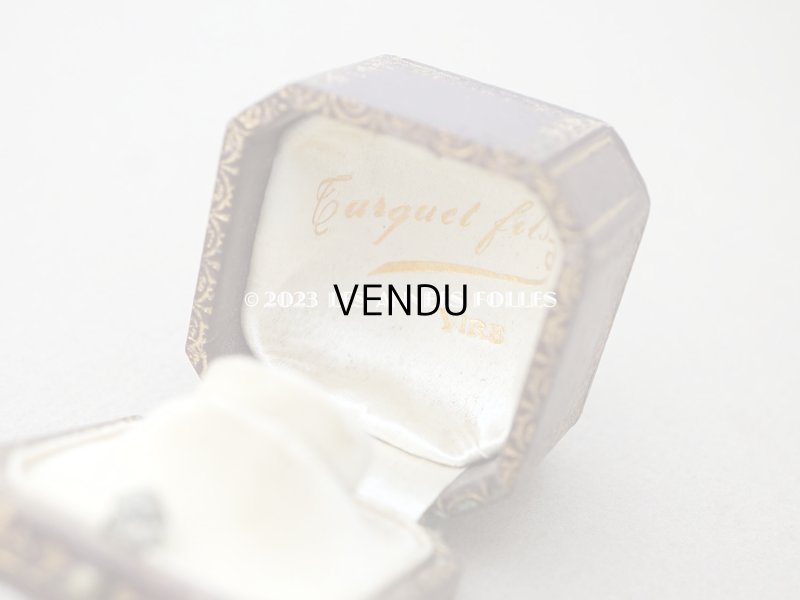 画像8: アンティーク リング用 ジュエリーボックス 金彩入り ボルドー リングボックス