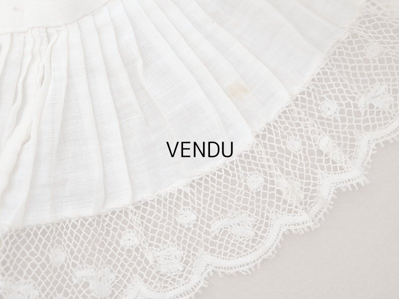 画像6: アンティーク プリーツリボン レース付き  8.2cm幅  51cm