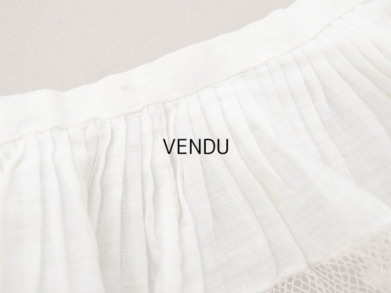 画像7: アンティーク プリーツリボン レース付き  8.2cm幅  51cm