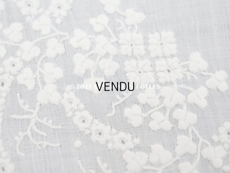 画像6: 19世紀 アンティーク  結婚式のハンカチ ホワイトワーク＆ニードルレース