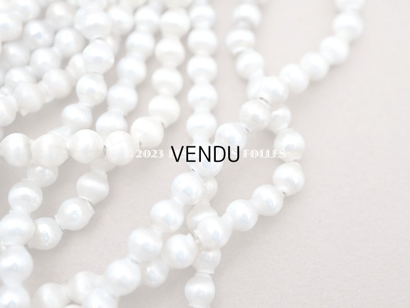 画像3: アンティーク スフレビーズ スノーホワイト　乳白色のコーティング シルバー  5mm 　吹きガラス製 ビーズ