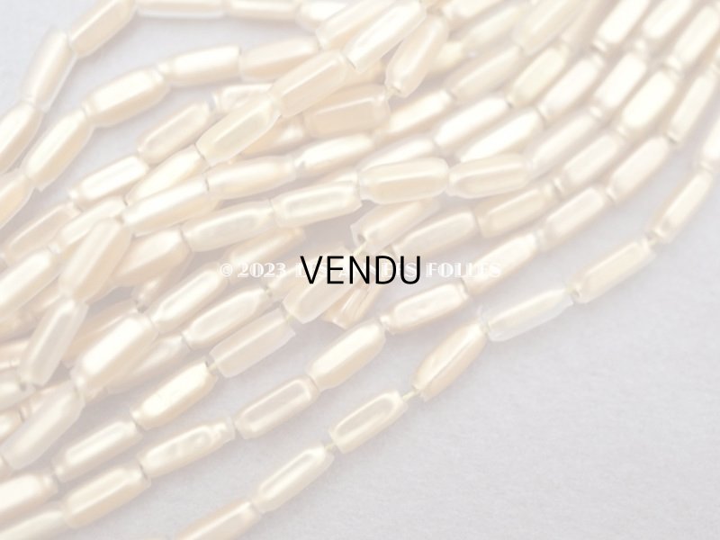 画像3: アンティーク スフレビーズ スモーキーゴールド スティック型  2×5.5mm  約550〜600ピース 吹きガラス製 ビーズ