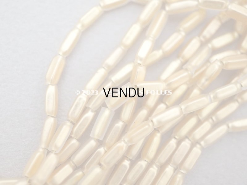 画像4: アンティーク スフレビーズ スモーキーゴールド スティック型  2×5.5mm  約550〜600ピース 吹きガラス製 ビーズ