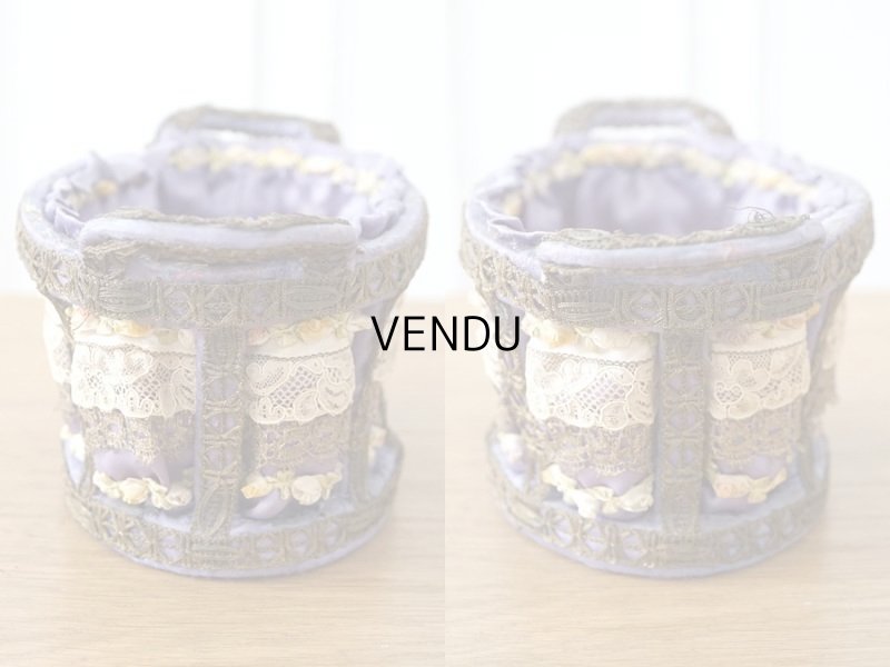 画像5: アンティーク 5色の薔薇のロココトリム＆レース付き　パニエ