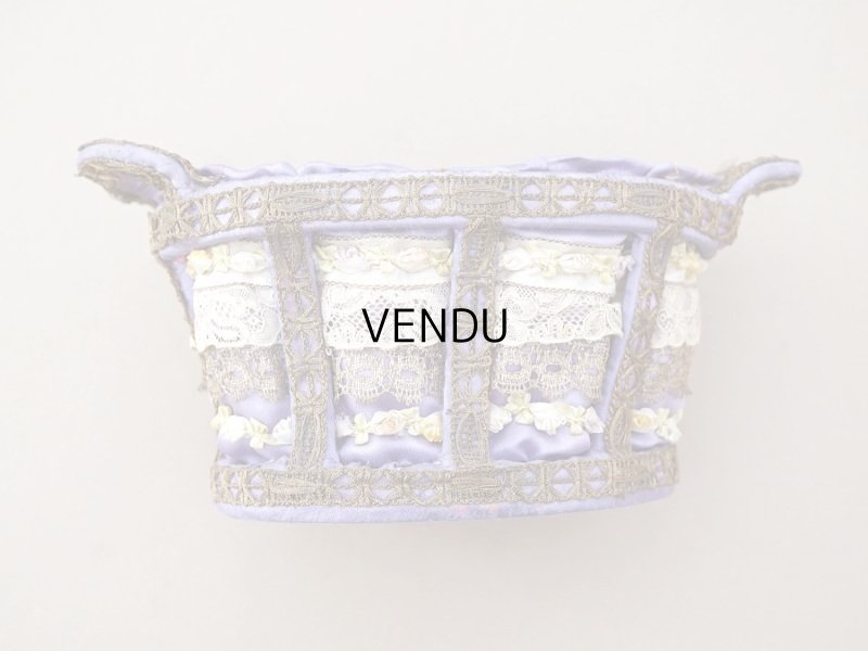 画像4: アンティーク 5色の薔薇のロココトリム＆レース付き　パニエ