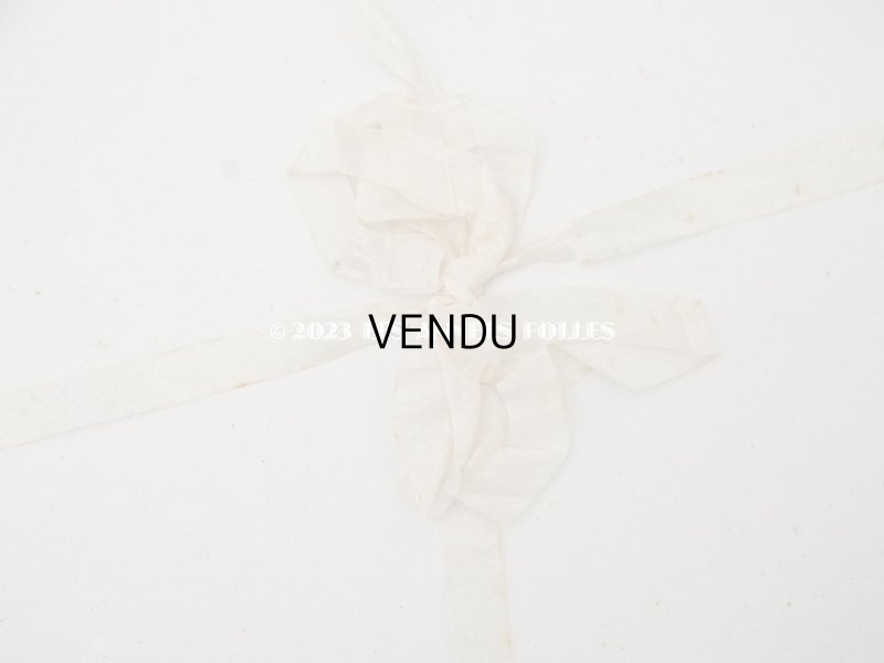 画像8: アンティーク ピンクの薔薇のメダイヨンのハンキーケース リボン付 カルトナージュボックス