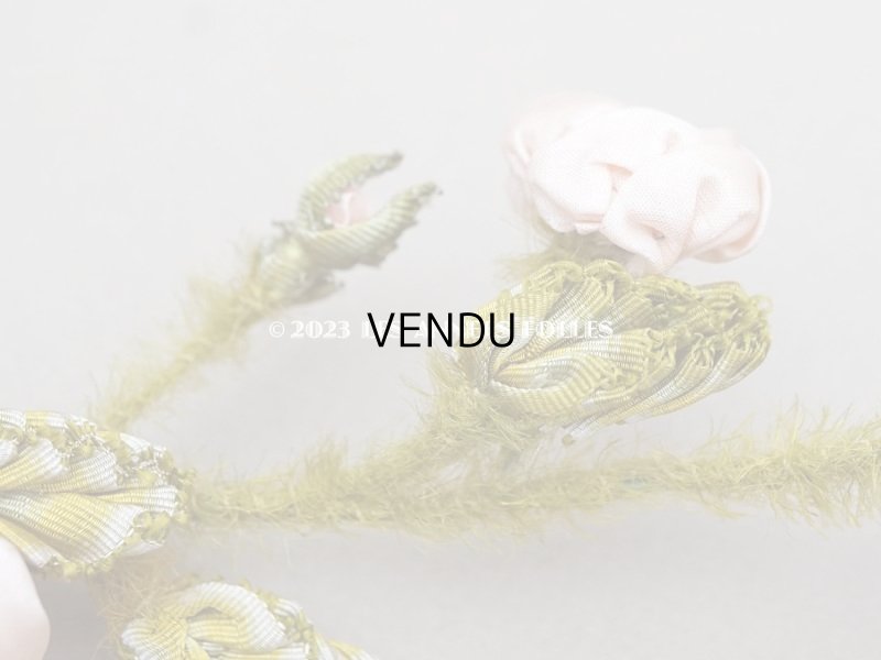 画像10: 【セール対象外】未使用 1910年代 アンティーク 大きな薔薇のロココモチーフのガーランド 　オートクチュールのドレスの装飾 107cm