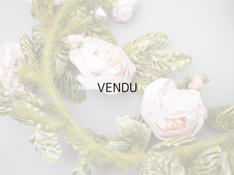 画像9: 【セール対象外】未使用 1910年代 アンティーク 大きな薔薇のロココモチーフのガーランド 　オートクチュールのドレスの装飾 107cm