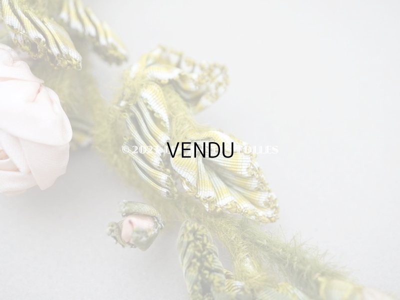 画像12: 【セール対象外】未使用 1910年代 アンティーク 大きな薔薇のロココモチーフのガーランド 　オートクチュールのドレスの装飾 107cm