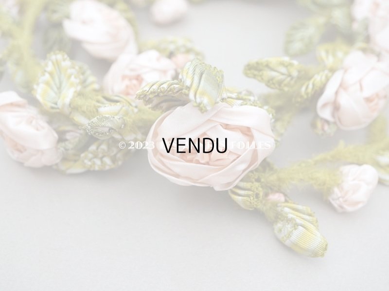 画像8: 【セール対象外】未使用 1910年代 アンティーク 大きな薔薇のロココモチーフのガーランド 　オートクチュールのドレスの装飾 107cm