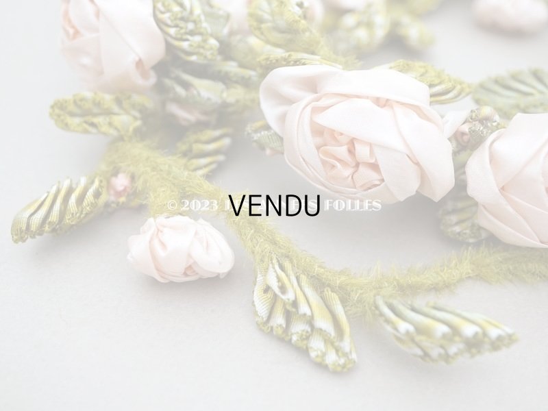 画像7: 【セール対象外】未使用 1910年代 アンティーク 大きな薔薇のロココモチーフのガーランド 　オートクチュールのドレスの装飾 107cm