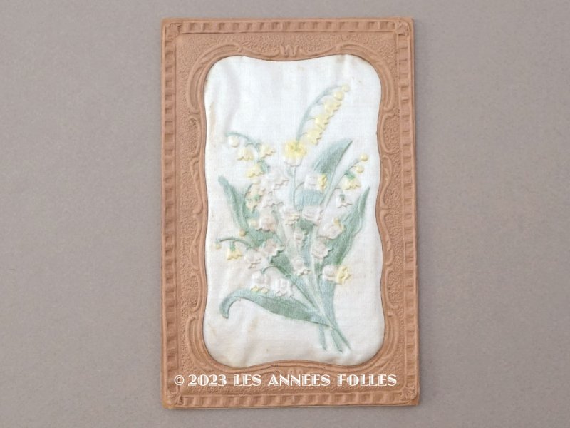 画像1: 1900年頃 アンティーク 鈴蘭のポストカード 香り袋入り　