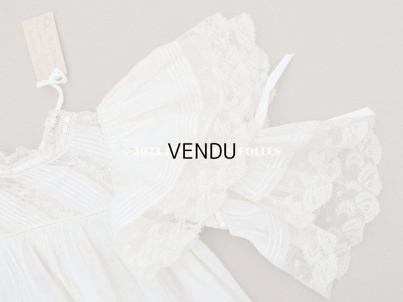 画像6: 1900年頃 アンティーク THUILLIER Andréのドール用　洗礼式のドレス